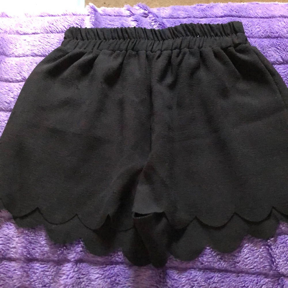 black shorts